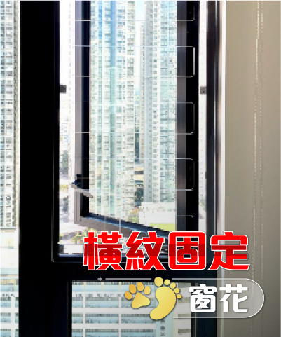 DF創意家居蚊網橫紋固定窗花